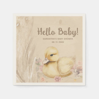 Hello Baby! boho baby shower Napkin