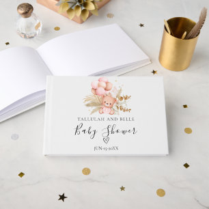 Hello Baby Boho Bear Shower Guest Book