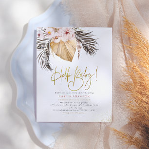 Hello Baby   Boho Pampas Grass & Dried Palm Budget