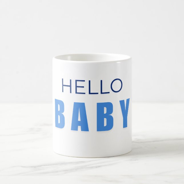 Hello Baby boy Shower Mug (Center)