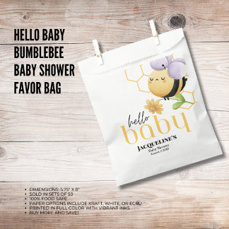 Hello Baby Bumblebee Baby Shower Favour Bags