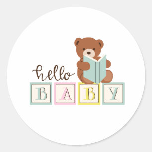 Hello Baby Classic Round Sticker