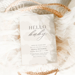 Hello Baby   Cloud Nine Gender Neutral Baby Shower Invitation