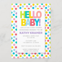 HELLO BABY! Colourful Baby Shower