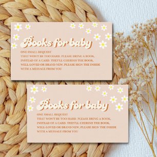 Hello Baby Cute Groovy Baby Shower Enclosure Card