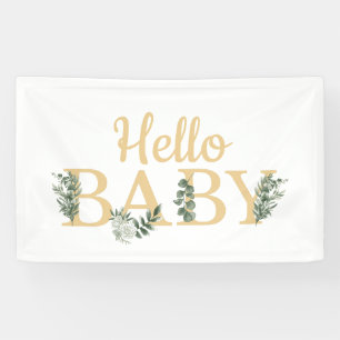Hello Baby Eucalyptus Banner