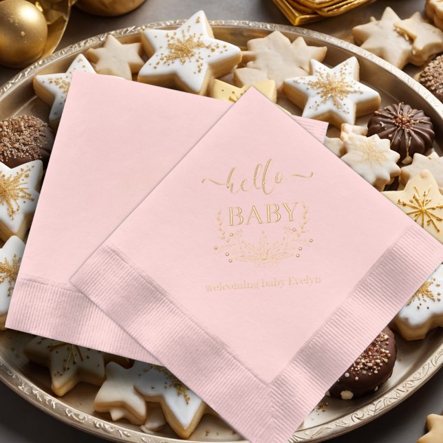 Hello Baby  Foil Napkins (Creator Uploaded)