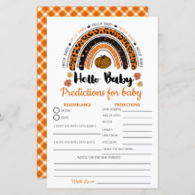 Hello Baby Girl Pumpkin Gender Neutral Prediction