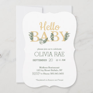 Hello Baby Invite