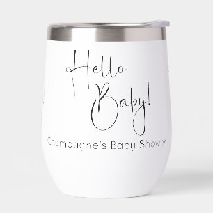 Hello Baby Modern Script Baby Shower