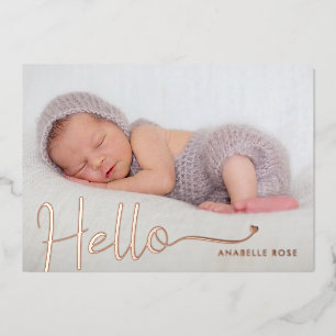 Hello Baby Photo Rose Gold