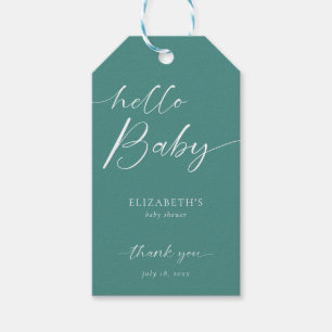 Hello Baby Shower Minimalist Gender Neutral Boho Gift Tags