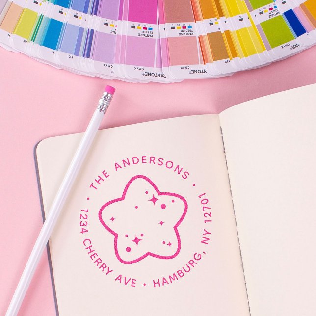 Hello Baby Star Custom Return Address Self-inking Stamp (Creator Uploaded)