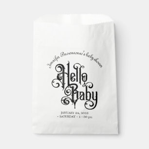 Hello Baby Stylish Classic Vintage Retro Ornament Favour Bags