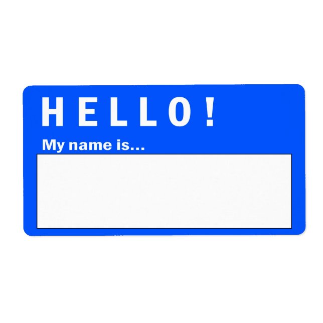 Hello Badge Name Badge Labels (Front)