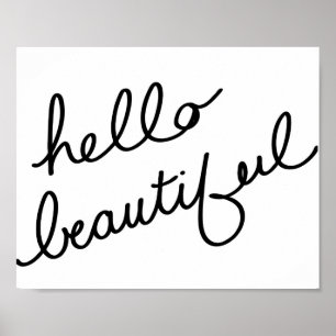 hello beautiful - art print
