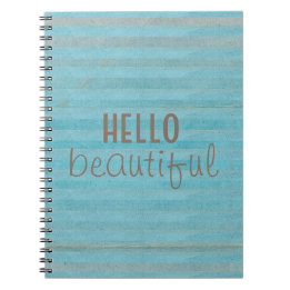 Hello Beautiful Chic And Trendy Boho Design Notebook