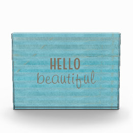 Hello Beautiful Chic And Trendy Boho Design Photo Block