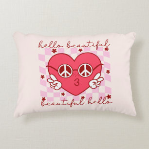 Hello Beautiful   Cute & Heartfelt Decorative Cushion