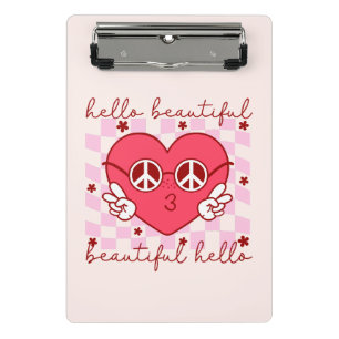 Hello Beautiful   Cute & Heartfelt Mini Clipboard