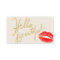 Hello Beautiful Gold Typography Red Lips Print