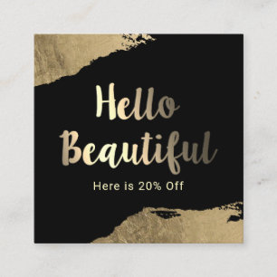 Hello Beautiful Makeup Artist Gold Stroke Referral