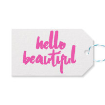 Hello Beautiful | Pink | Tags