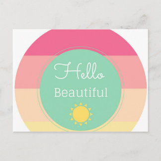 Hello Beautiful Postcard