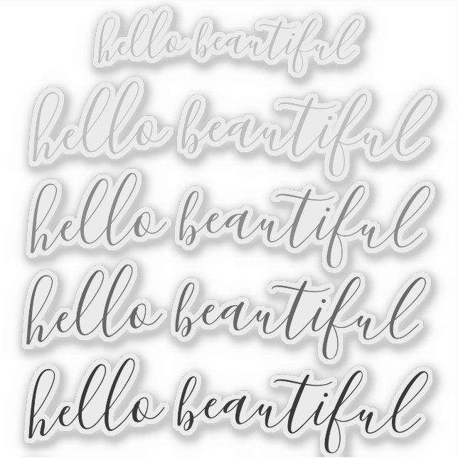 Hello Beautiful! Stickers (Front)