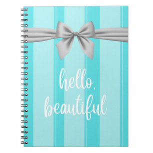 "Hello Beautiful" Tiffany Inspired Notebook