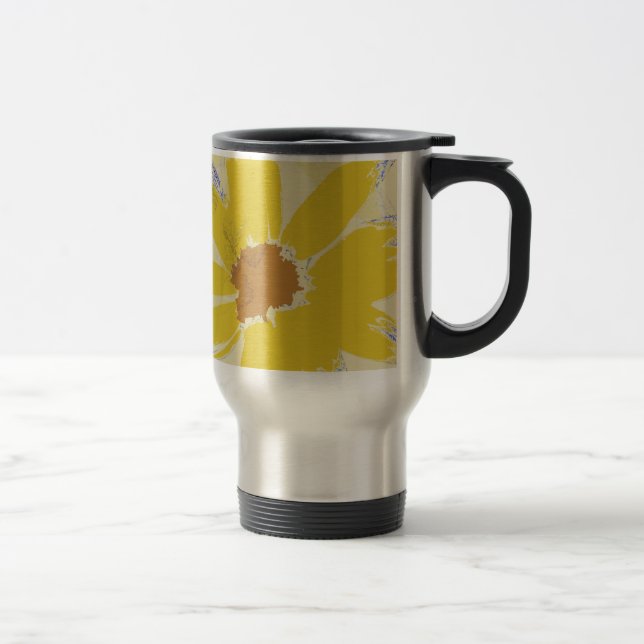 Hello, Beautiful Yellow Flower Travel Mug (Right)