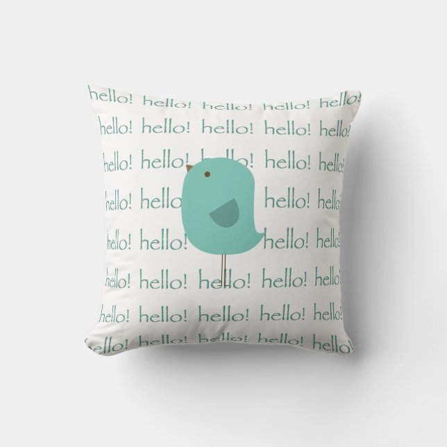 Hello Bird Cushion (Front)