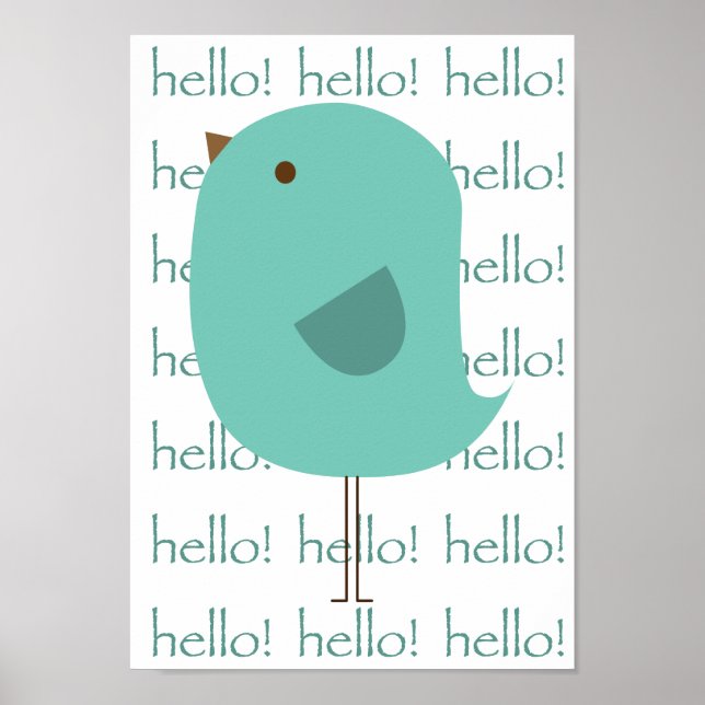 Hello Bird Poster (Front)