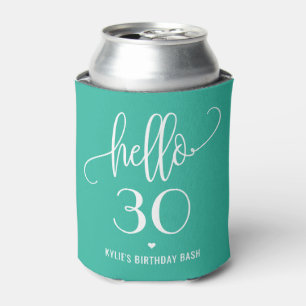 Hello Birthday Editable Colour Party Favour Can Co Can Cooler