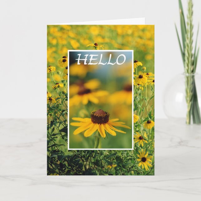 Hello - Black-Eyed Susans Greeting Card (Front)