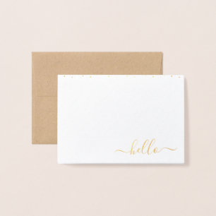 Hello Blank Foil Note Card