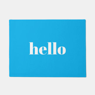 Hello Blue Welcome Mat