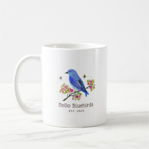 Hello Bluebirds Mug - White