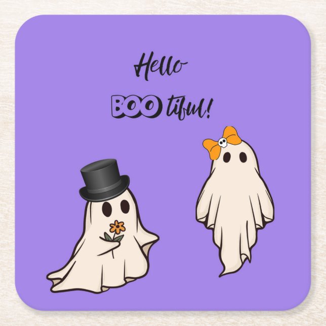 Hello Bootiful Paper Coasters (Front)