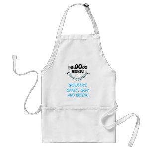 Hello Braces Blue Orthodontist Patient Gift Custom Standard Apron