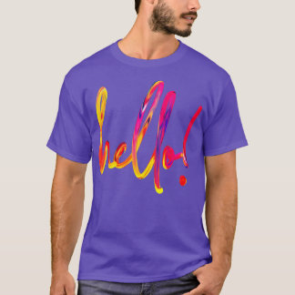Hello brushed rainbow version T-Shirt