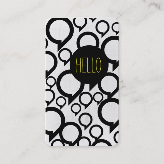 Hello / Bubble chat Business Card (Front)