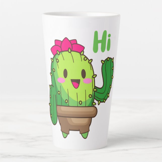 Hello Cactus Mug – Smile While You Sip (Front)
