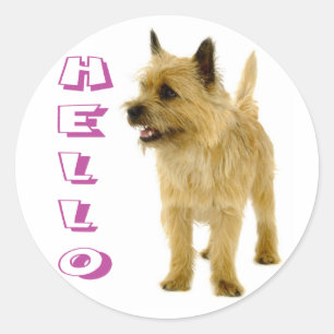 Hello Cairn Terrier Puppy Dog Greeting Stickers