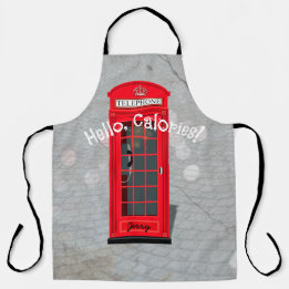 Hello, Calories! Red London Phone Booth Apron