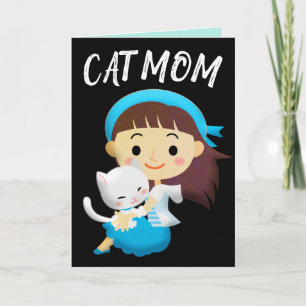HELLO CAT MOM FRIENDSHIP GREETING CARD