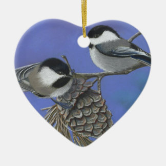 Hello Chickadees Ceramic Tree Decoration