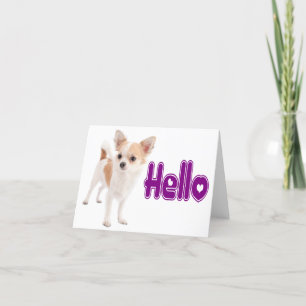 Hello Chihuahua Puppy Dog Blank Notecard