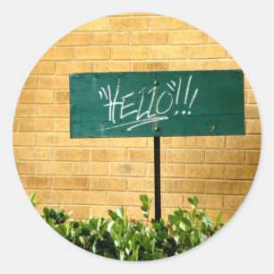 Hello! Classic Round Sticker