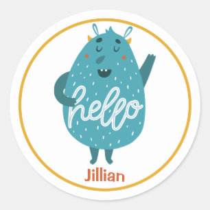 Hello Classic Round Sticker